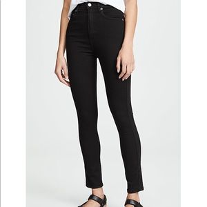 Agolde Roxanne Super High Rise Skinny Jeans in Jet